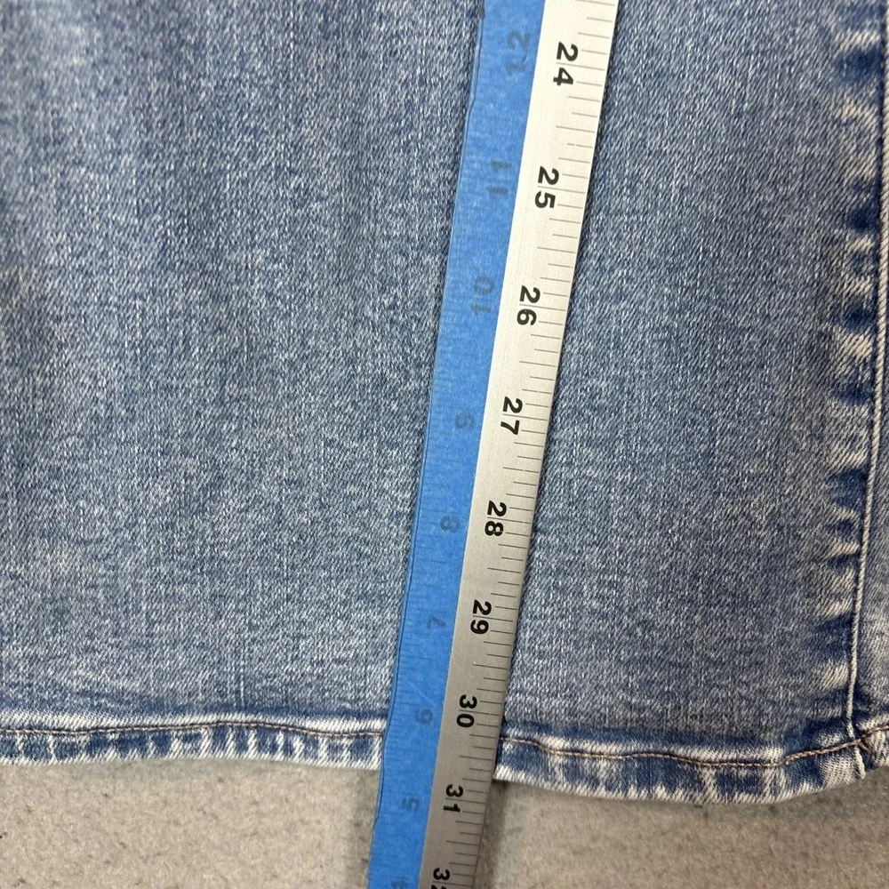 American‎ Eagle Super Hi-Rise Flare Jeans Women 0 Blue Light Wash Stretch Denim
